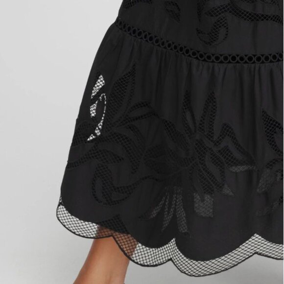 NWT CHICOS EYELET LACE INSERT MAXI DRESS. SIZE 2 ( 12 ) - Picture 5 of 8